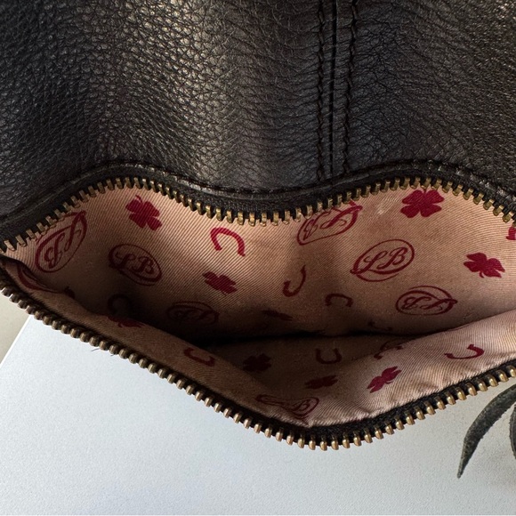 Lucky Brand 100% Black Leather Tote / Crossbody with studs - Picture 5 of 16